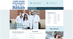 Desktop Screenshot of capefearphysicalmedicine.com
